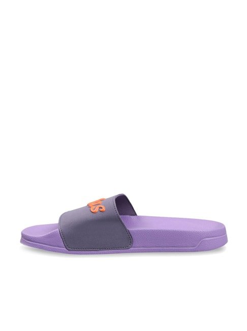Adidas Women&#039;s ADILETTE SHOWER Purple Slides - View 4