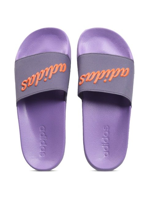 Adidas Women&#039;s ADILETTE SHOWER Purple Slides - View 3