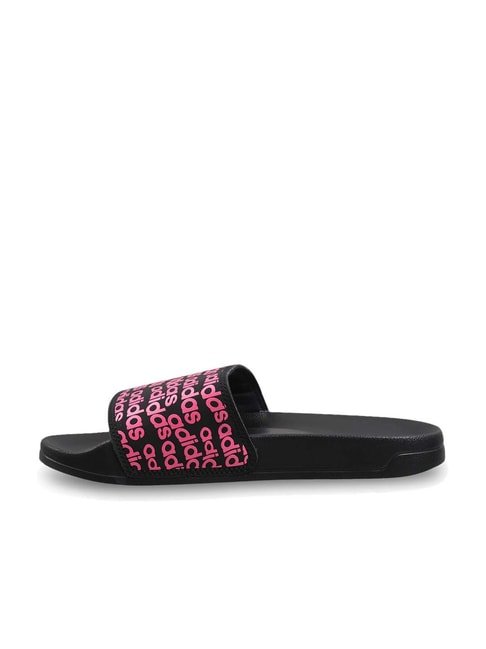 Adidas Women&#039;s SPRIGHT Black Slides - View 4