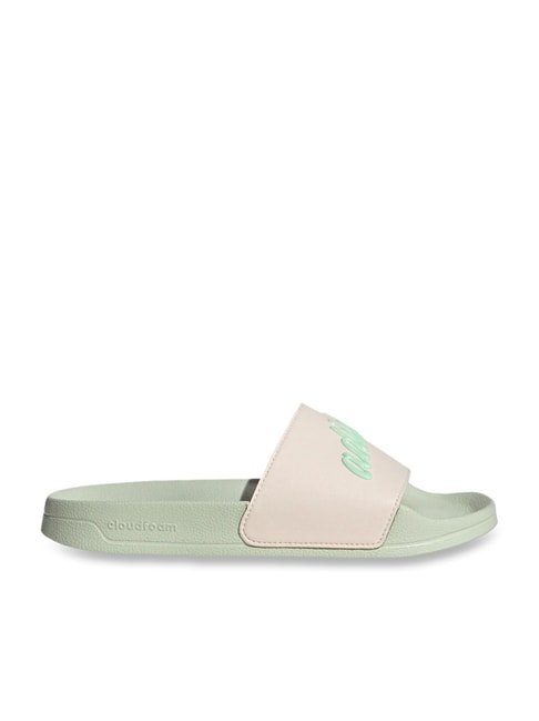 Adidas Women&#039;s ADILETTE SHOWER Pink Slides - View 3