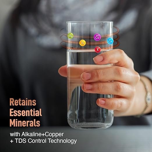 KENT Supreme Plus Alkaline+Copper RO Water Purifier | RO+UV+UF+Alk +Cu+TDSControl+UV LED Tank|Advanced ROTech for Sabse Shudh Paani | Auto Flush | 8L| 20LPH | Ideal for Borewell/Tanker/Municipal Water - View 5