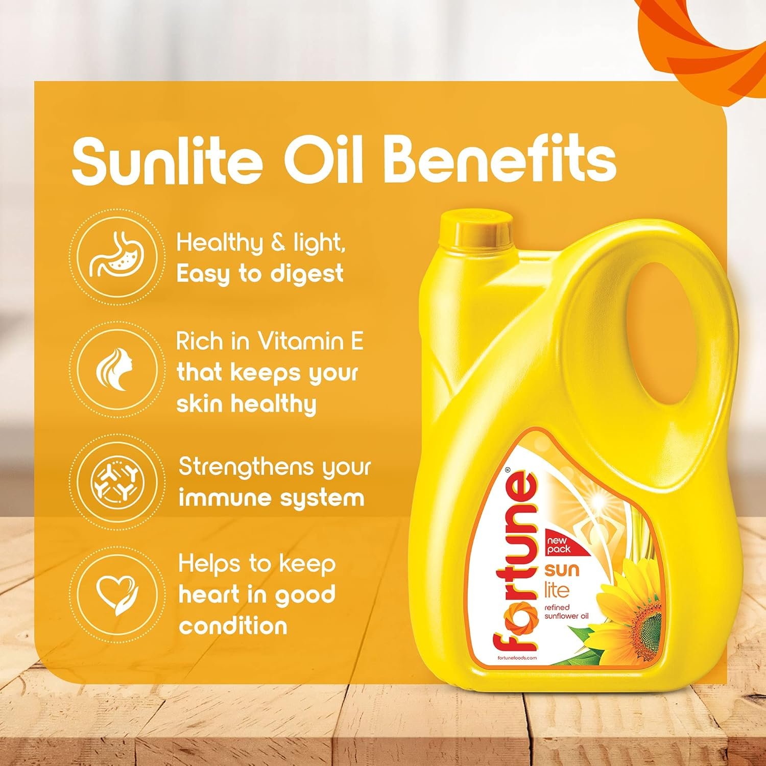 5 Kg - Fortune Sunlite Refined Sunflower Oil - View 7