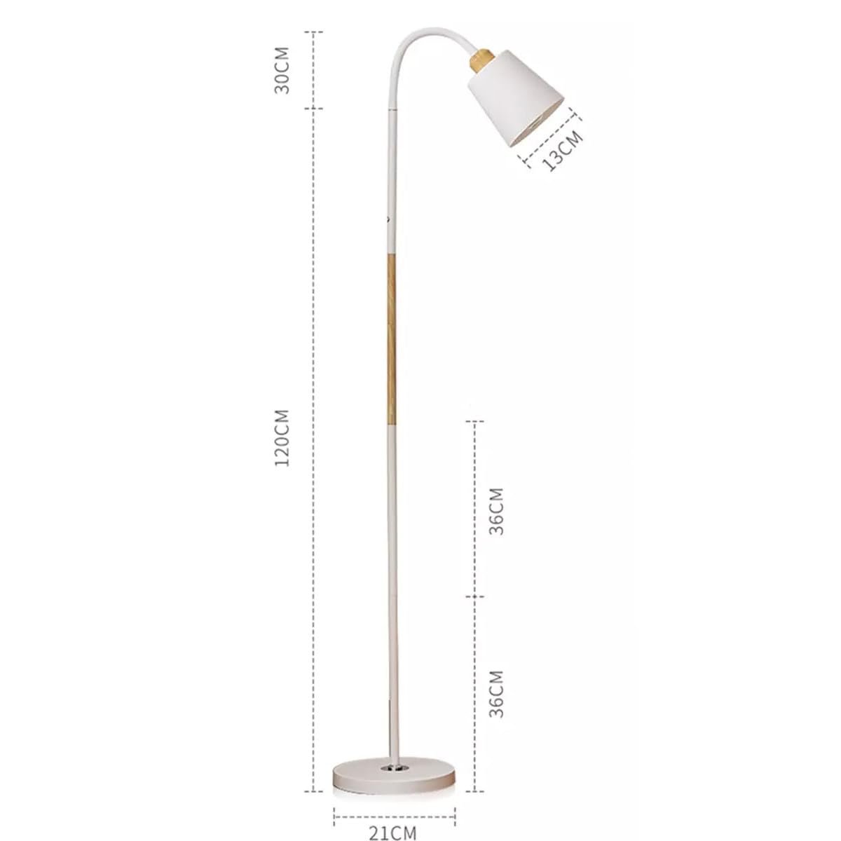 The Artment your artistic apartment White Metal Nod Modern Minimalism LED Light Corner Floor Lamp for Home Decor, Living Room Or Offices (Height - 150Cm) - View 6