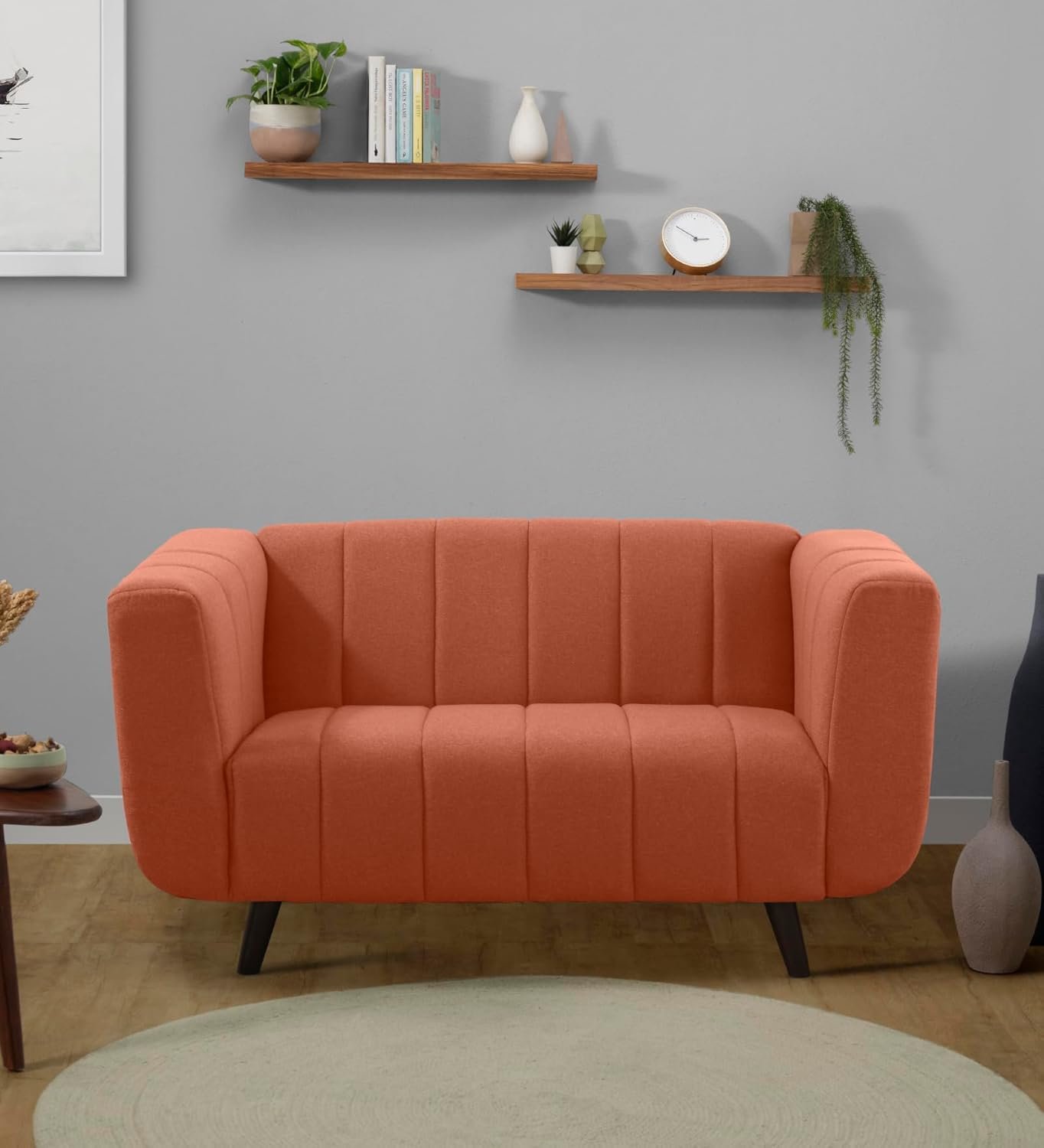 Sleepyhead Kiki - 2 Seater Sofa (Fabric, Lava Orange) 2 Person Sofa - View 2