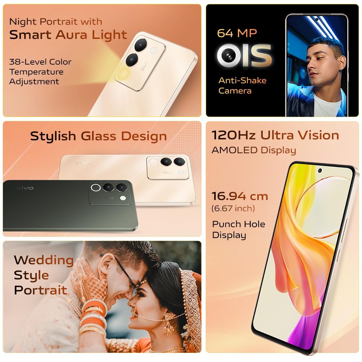 Vivo Y200 5G Mobile (Jungle Green, 8GB RAM, 256GB Storage) with No Cost EMI/Additional Exchange Offers - View 5