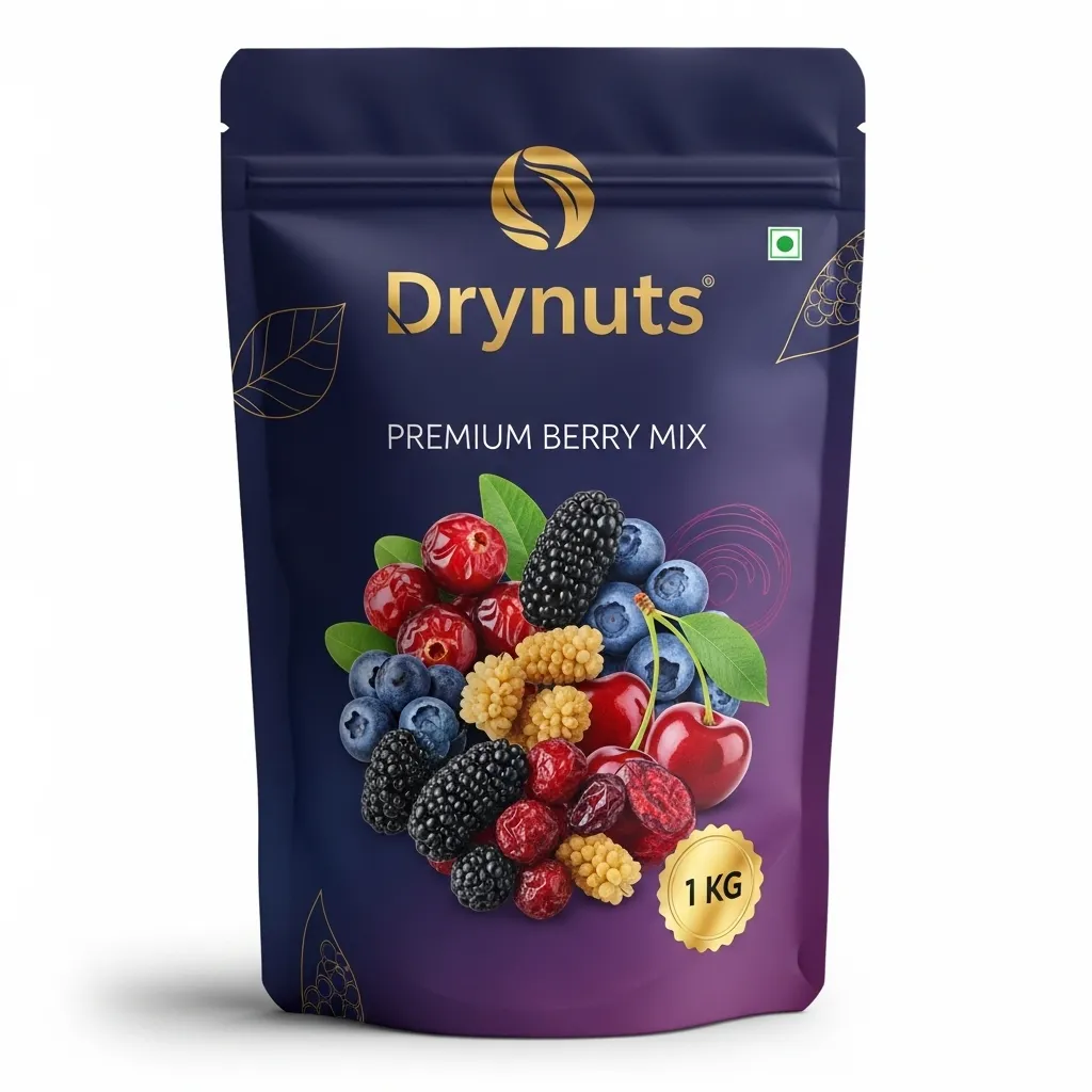 DRYNUTS Premium Berry Mix - 1 KG | Gourmet Blend of Dried Berries | Antioxidant-Rich, All-Natural Healthy Snack