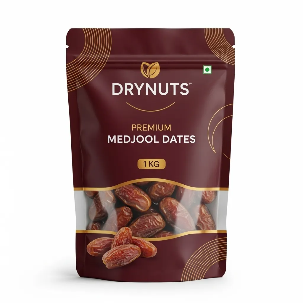 DRYNUTS Premium Medjool Dates - 1 KG | All-Natural, Plump & Juicy | Gourmet "King of Dates" | Rich in Fiber & Potassium