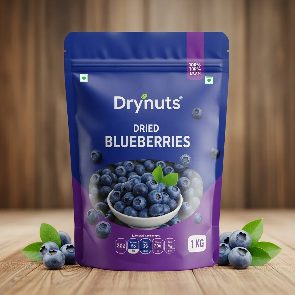 DRYNUTS Premium Dried Blueberries - 1 KG | Antioxidant-Rich Superfood | Sweet & Juicy | All-Natural Healthy Snack